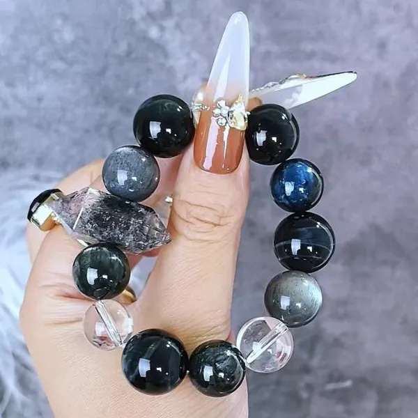 Black Gold Stone Crystal Bracelet suppliers